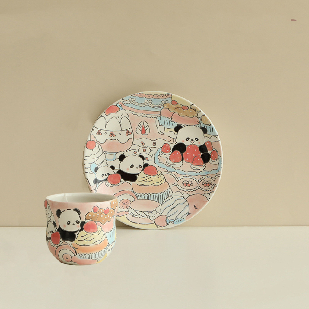 Fantasy Strawberry Cake Panda Set