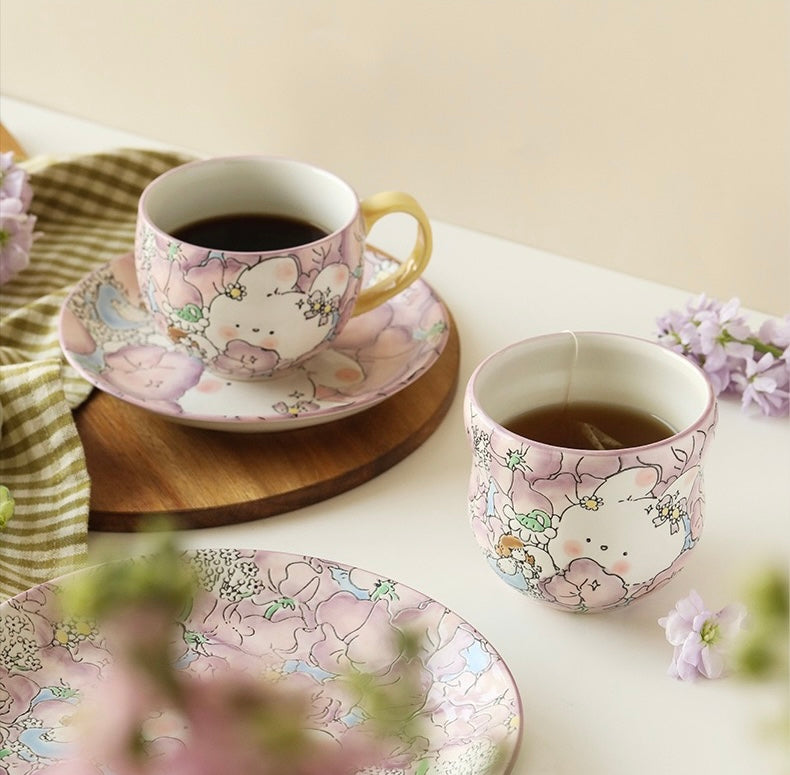 Alice's Sweet Pea Flower Cup and Saucer