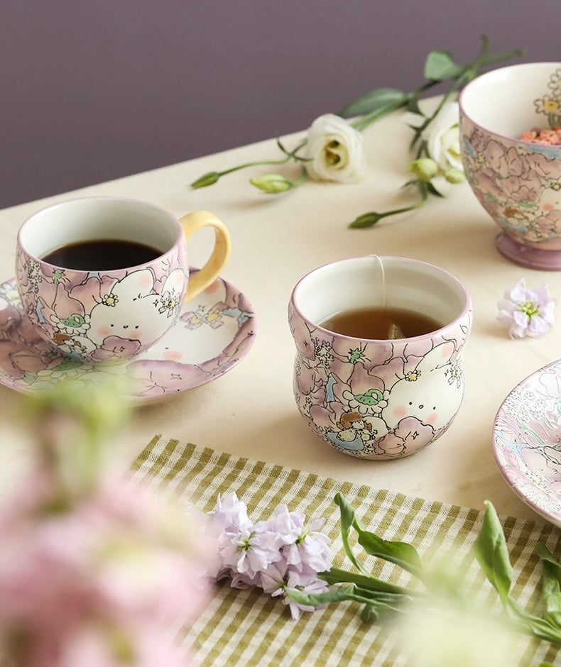 Alice's Sweet Pea Flower Cup and Saucer
