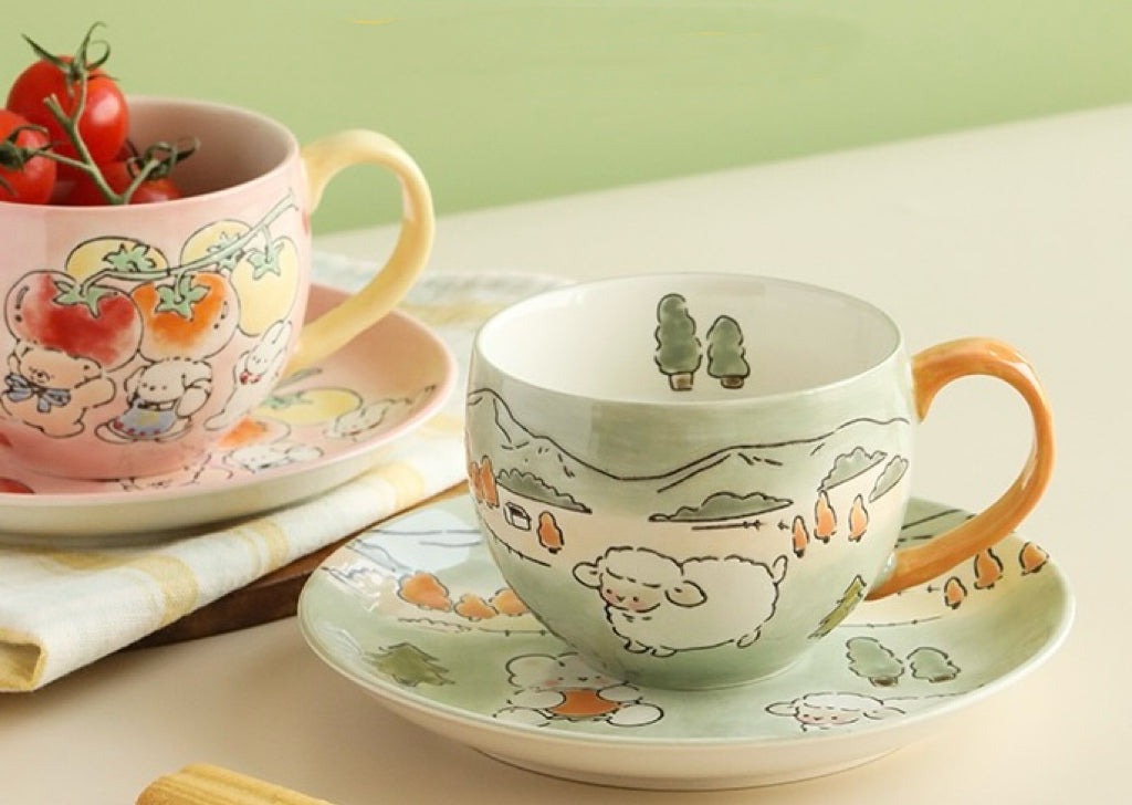 Alice's Lamb Cup and Saucer