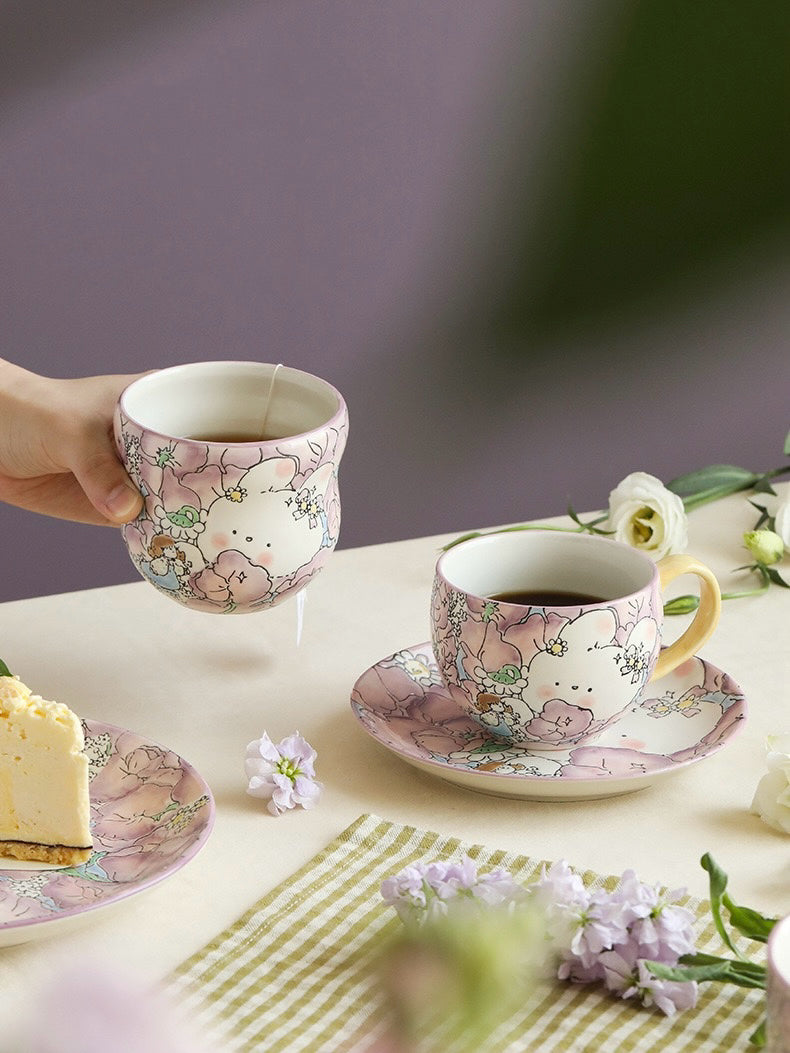 Alice's Sweet Pea Flower Cup and Saucer
