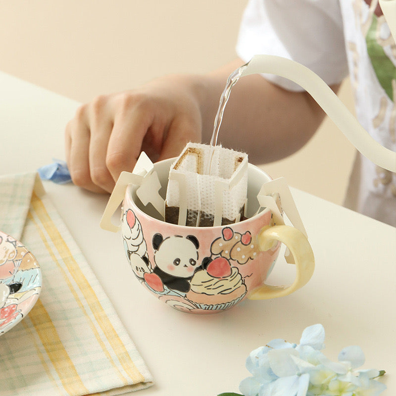 Fantasy Strawberry Cake Panda Cup and Saucer