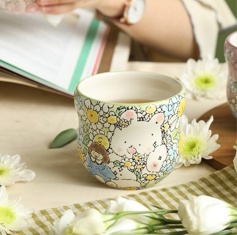 Alice's Sweet Pea Flower Cuddle Mug