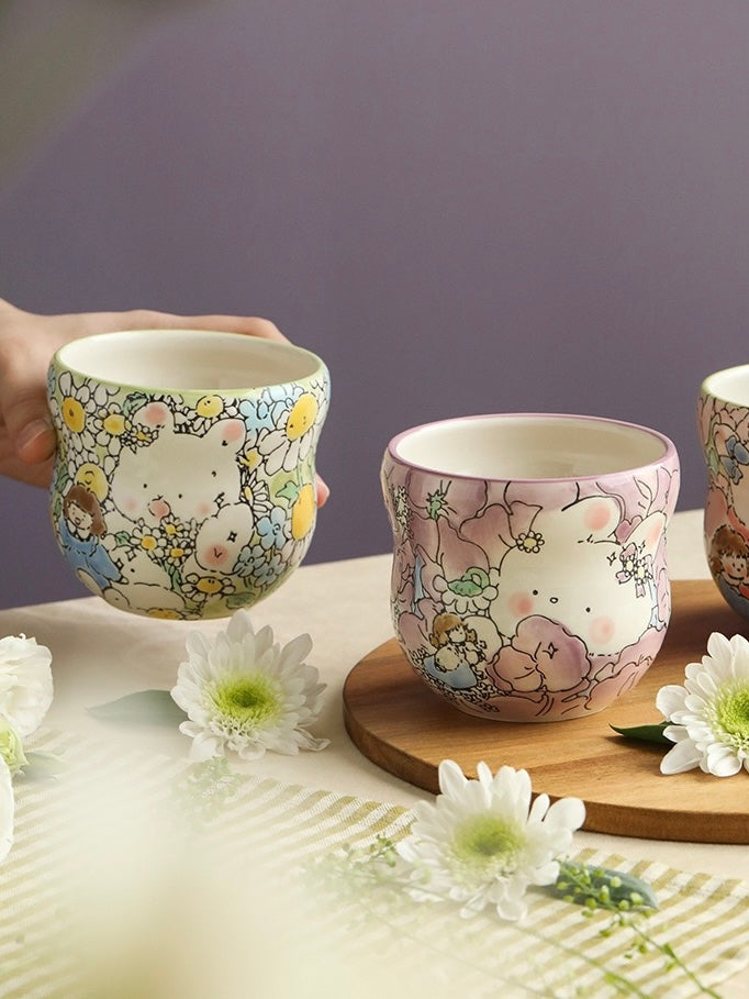 Alice's Sweet Pea Flower Cuddle Mug