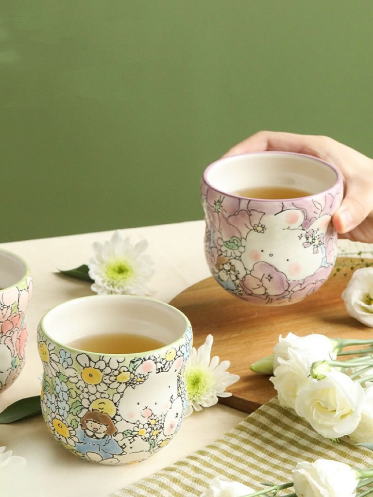 Alice's Sweet Pea Flower Cuddle Mug