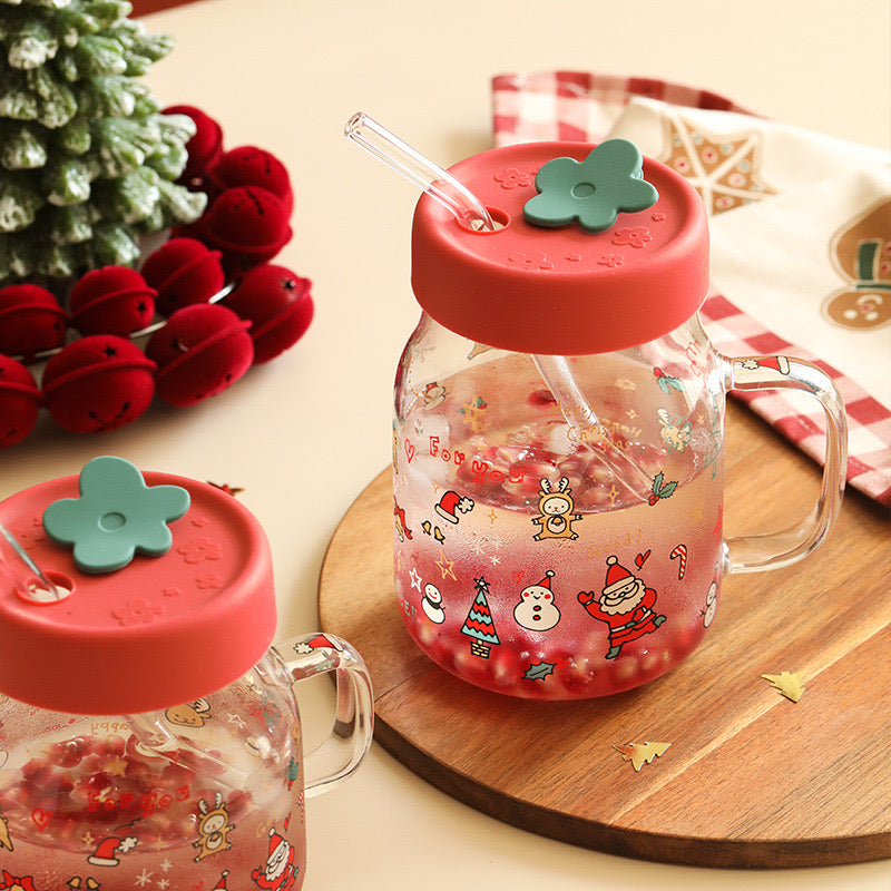 Crystal Christmas Straw Mug