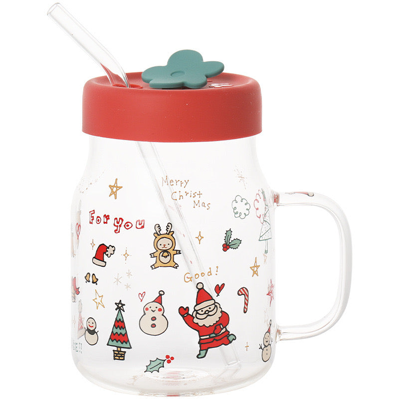 Crystal Christmas Straw Mug