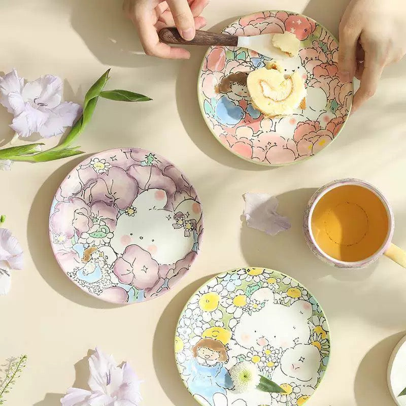 Alice's Tulip Cute Plate