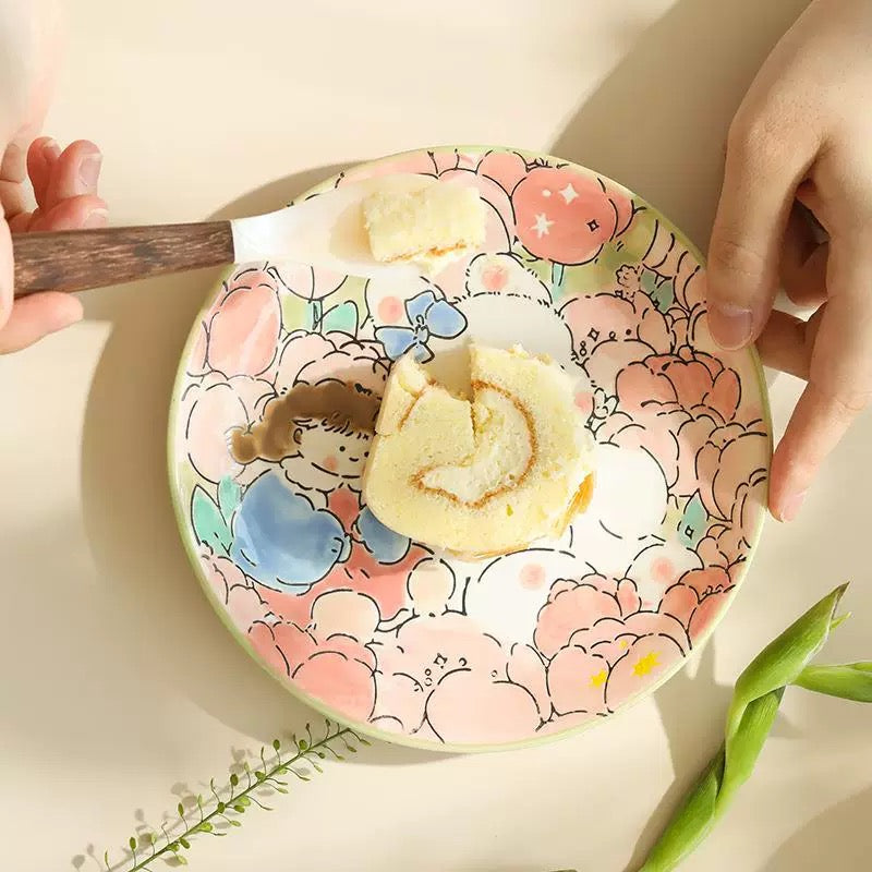 Alice's Tulip Cute Plate