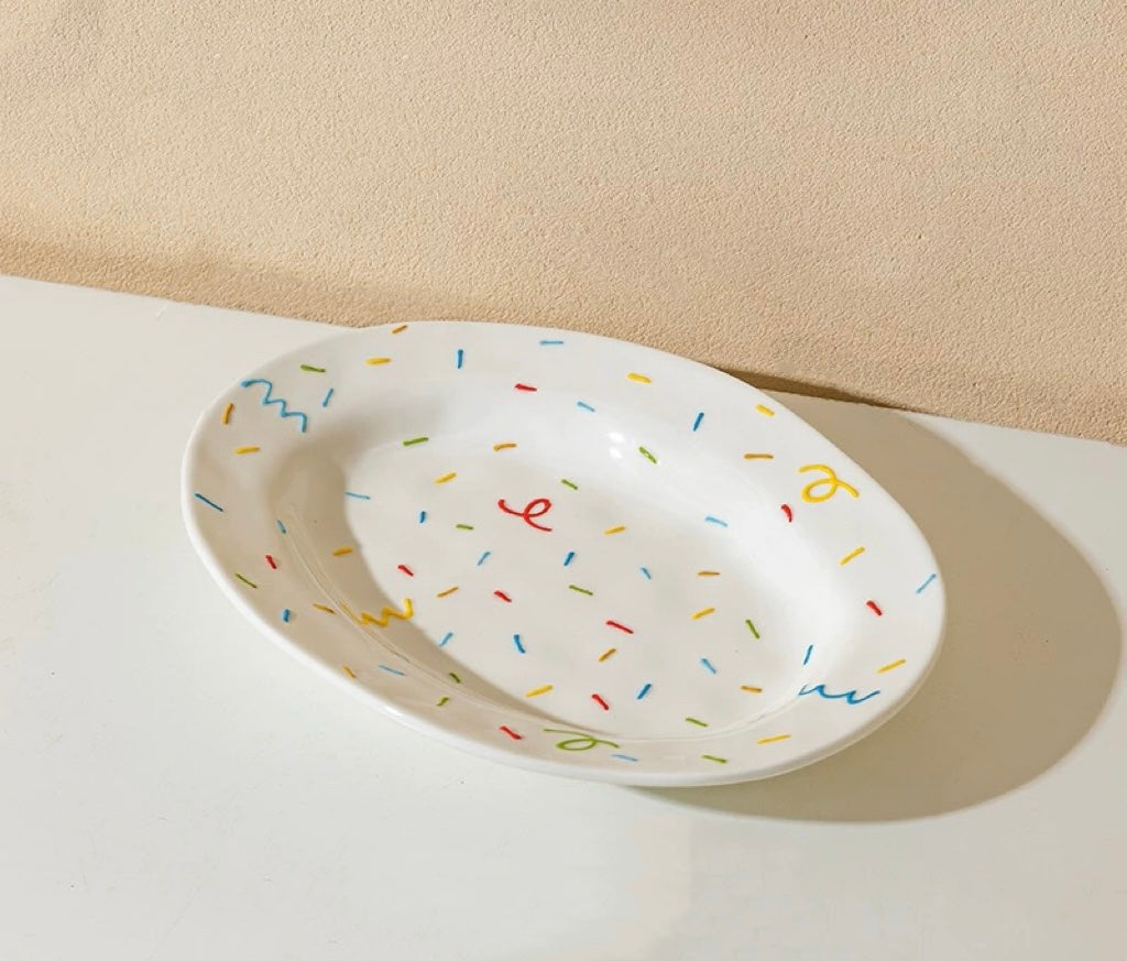 Vie Colorée Oval Plate