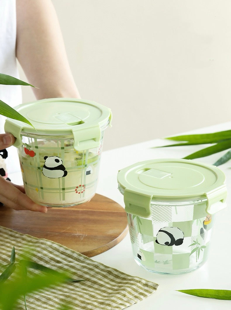 Fantasy Panda Pinstripe fresh-keeoing box|Vegetable/Fruit Containers
