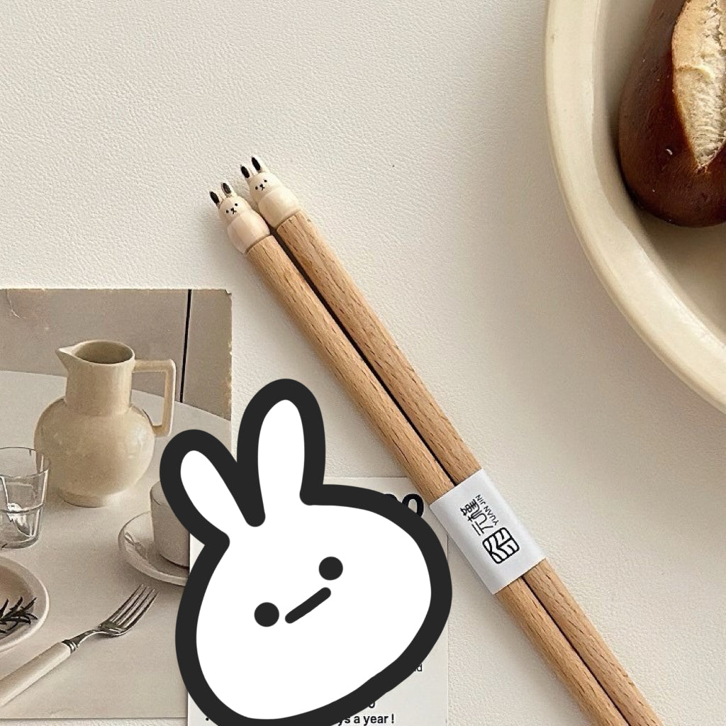 Animal World -Rabbit Wooden Chopsticks