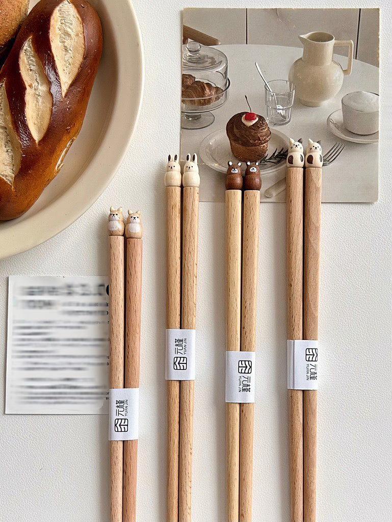 Animal World - Corgi Wooden Chopsticks