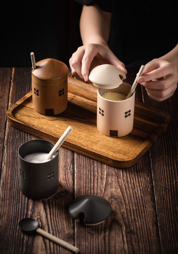 Sweet Home Black Seasoning Jar/Spice Jar/Cup