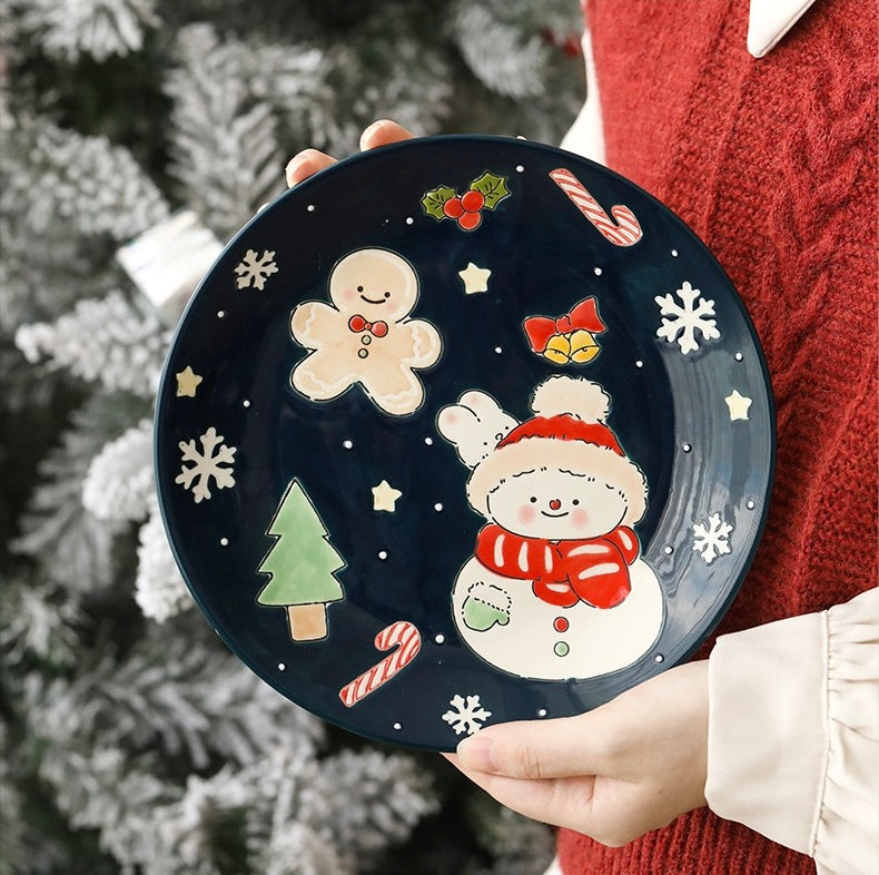 Christmas Blue Plate
