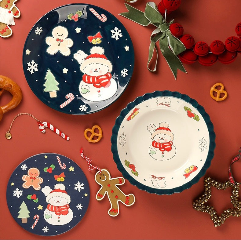 Christmas Blue Bowl