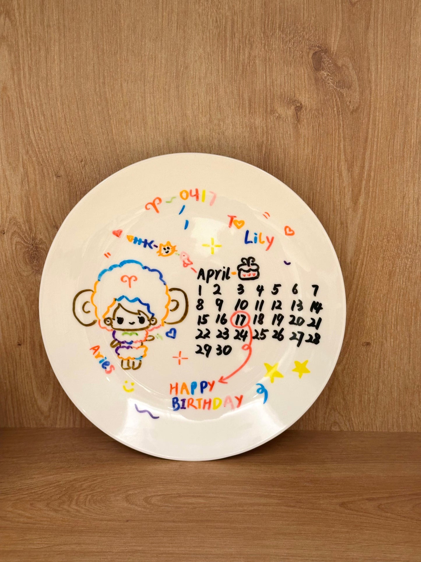 Hand-painted Customized Calendar with Star Sign
