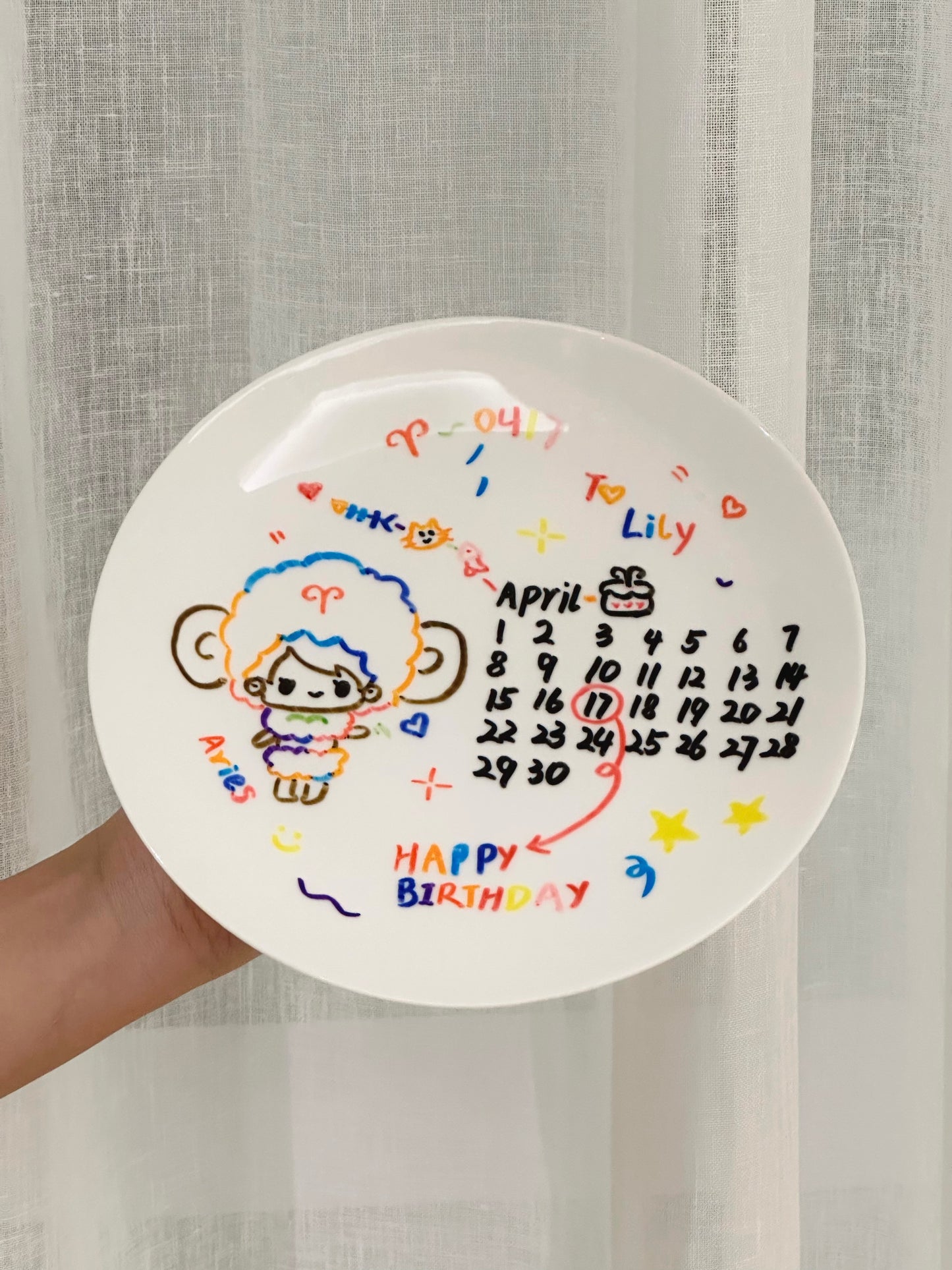 Hand-painted Customized Calendar with Star Sign