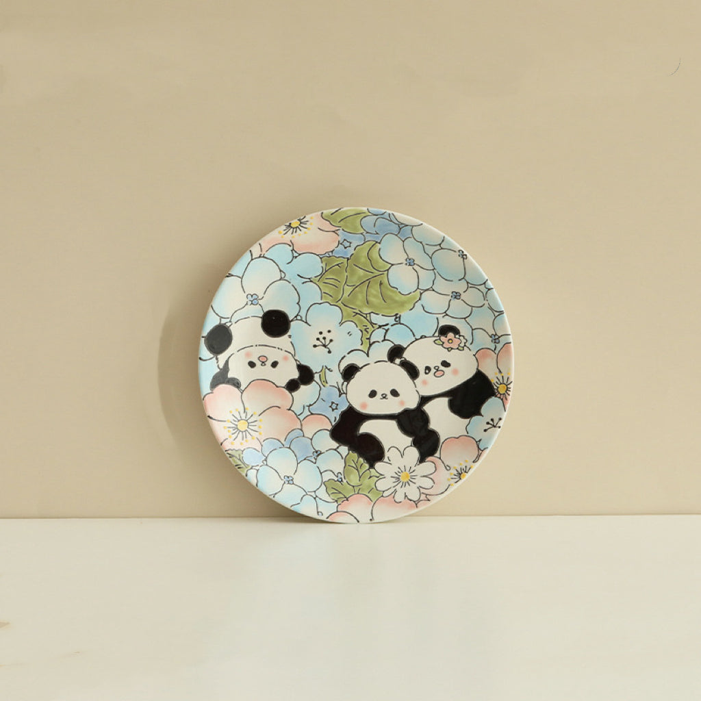 Fantasy Hydrangeas Panda Plate