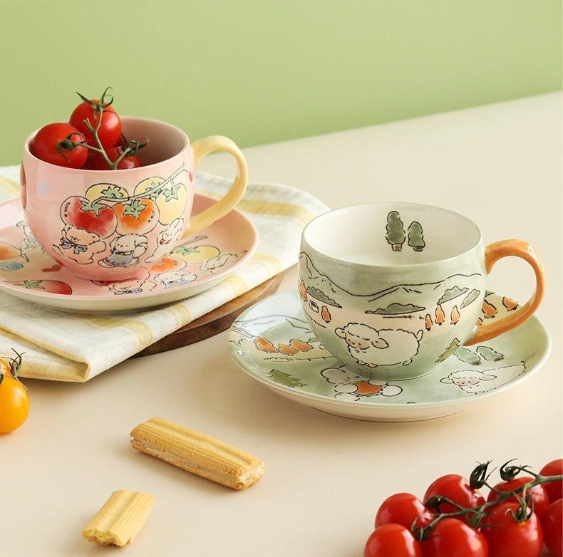 Alice's Lamb Cup and Saucer