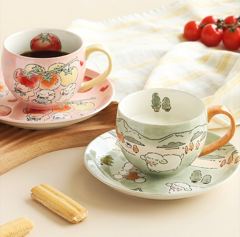 Alice's Lamb Cup and Saucer