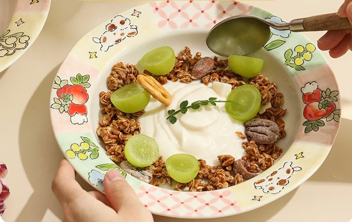 Floral Duet Deep Plate Set (Pre-order)