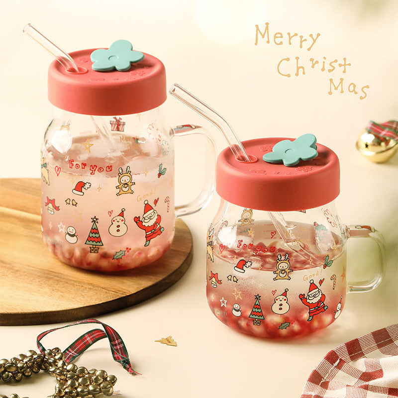 Crystal Christmas Straw Mug