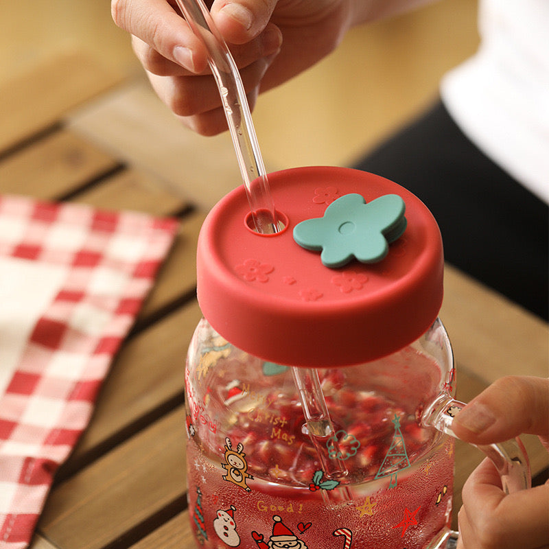 Crystal Christmas Straw Mug