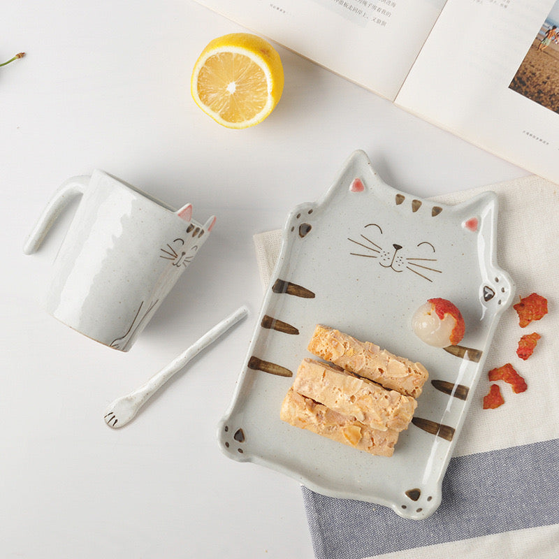 Purrfectly Cozy Cat Plate