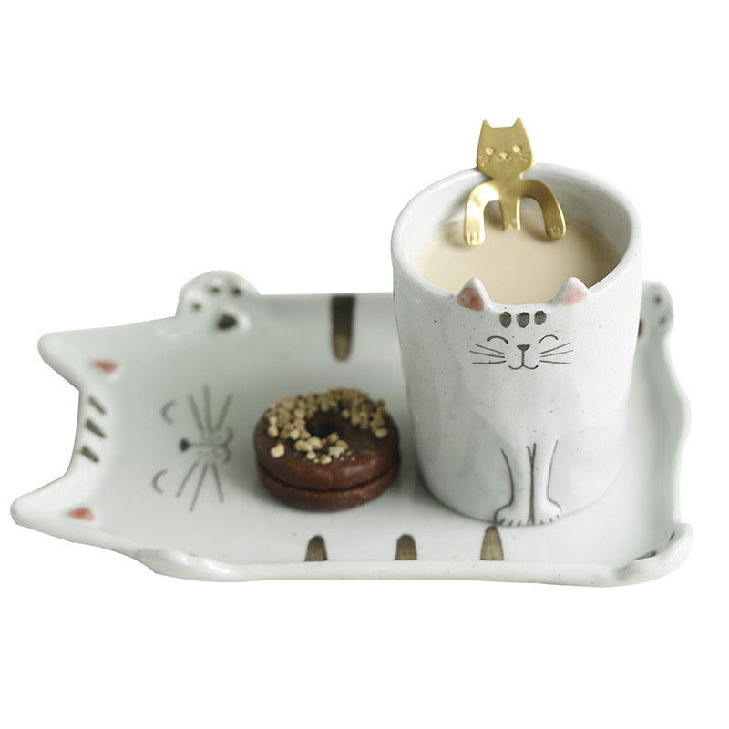 Purrfectly Cozy Cat Plate