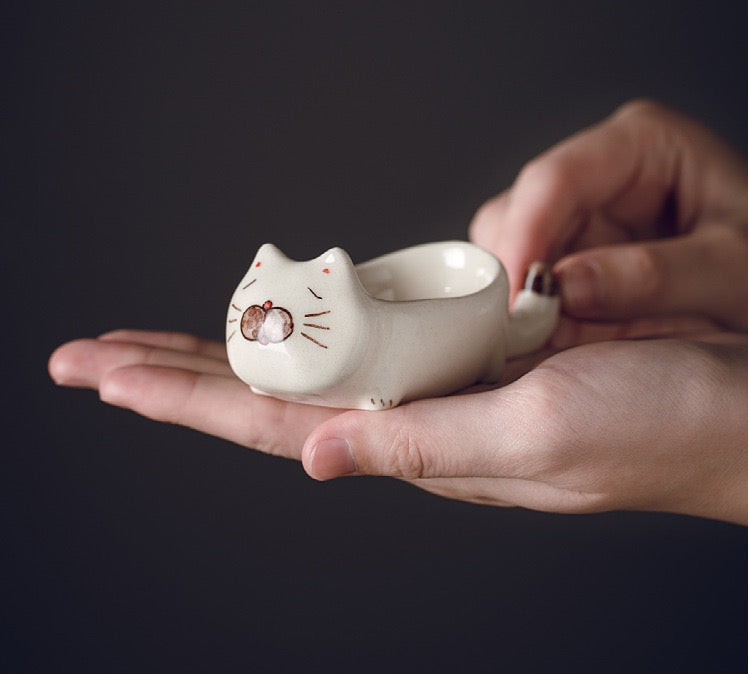 Purrfectly Cozy Cat  Sauce Dish &  Chopstick rest