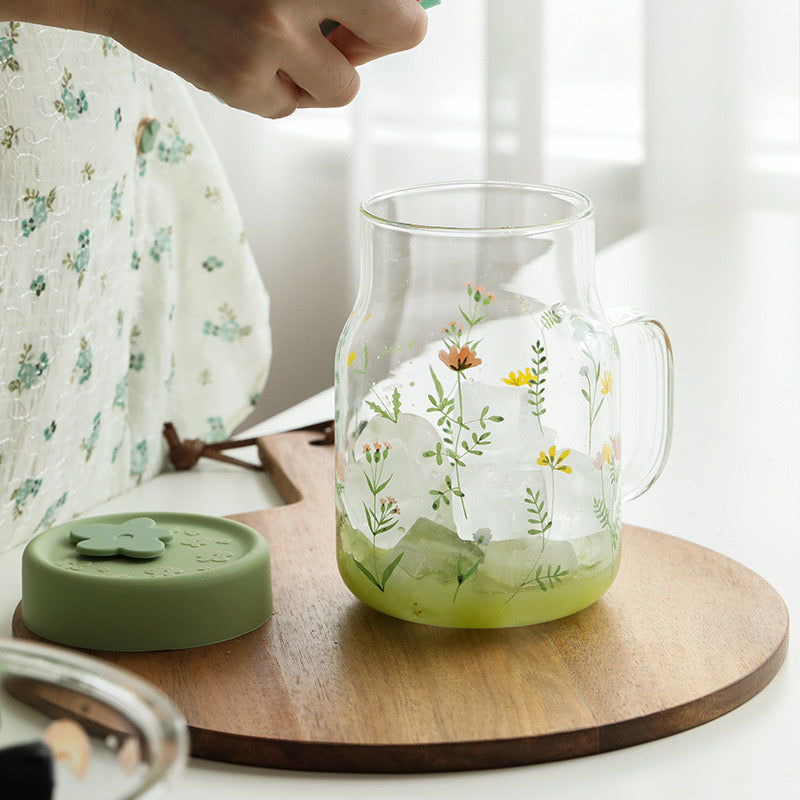 Crystal Lily Straw Mug